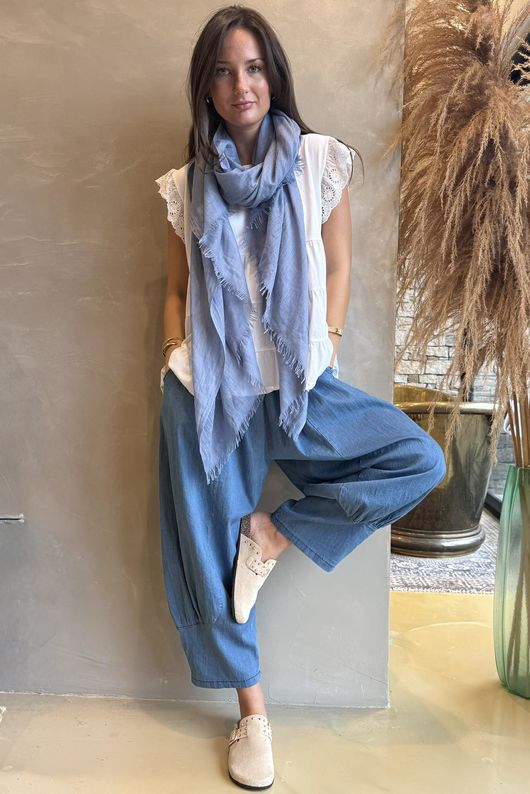 Classic Cotton Smock Tee White